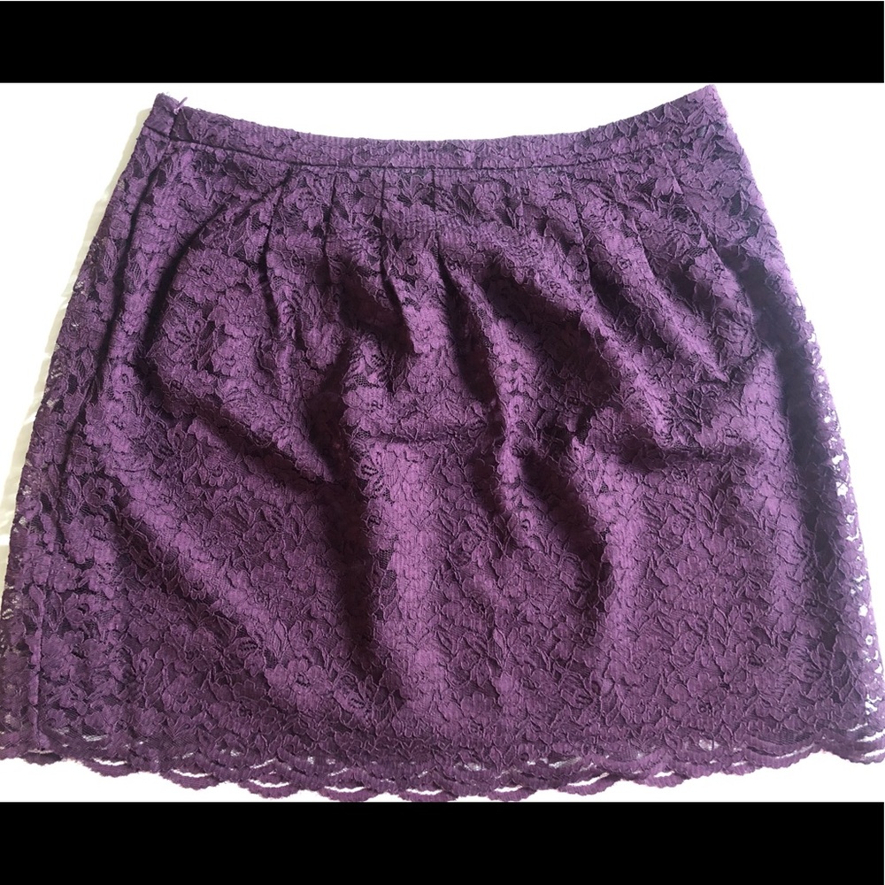 Purple lace skirt